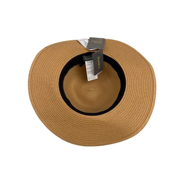 Style & Co. Basic Straw Adjustable Packable Floppy Hat - Picture 3 of 5